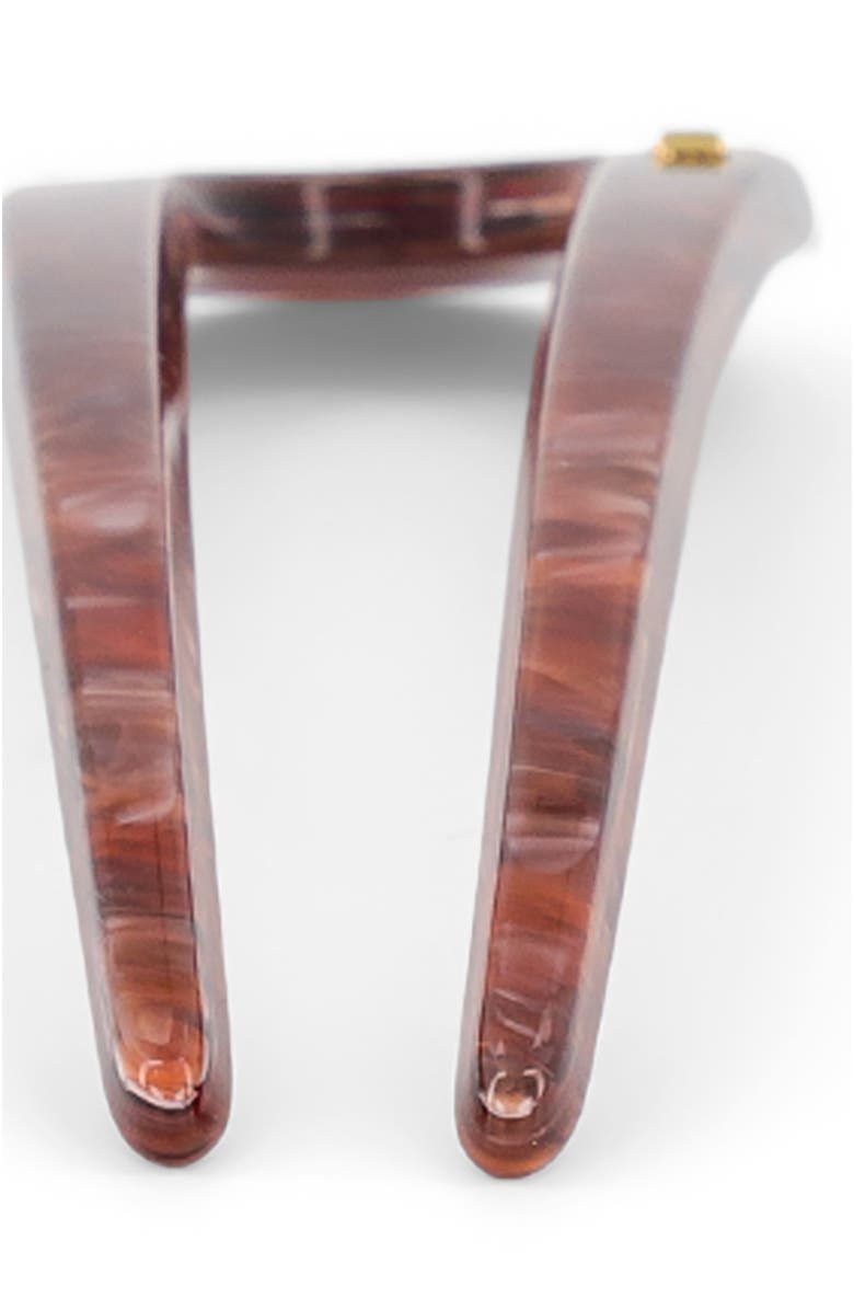 Alexandre de Paris Jaspee Acetate and Strass Hair Pin, Alternate, color, Brown