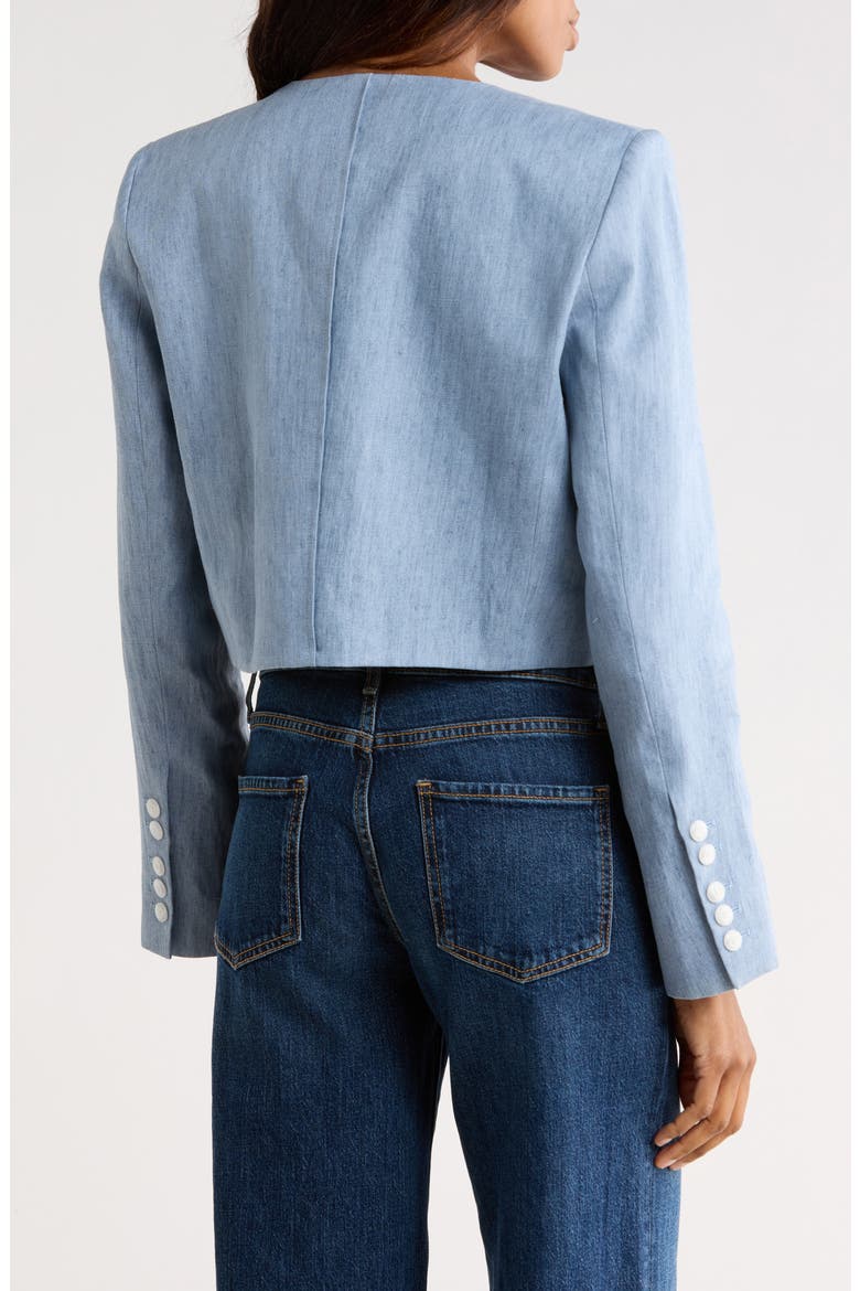 Drink at Costes Hemp Crop Blazer, Alternate, color, LIGHT INDIGO