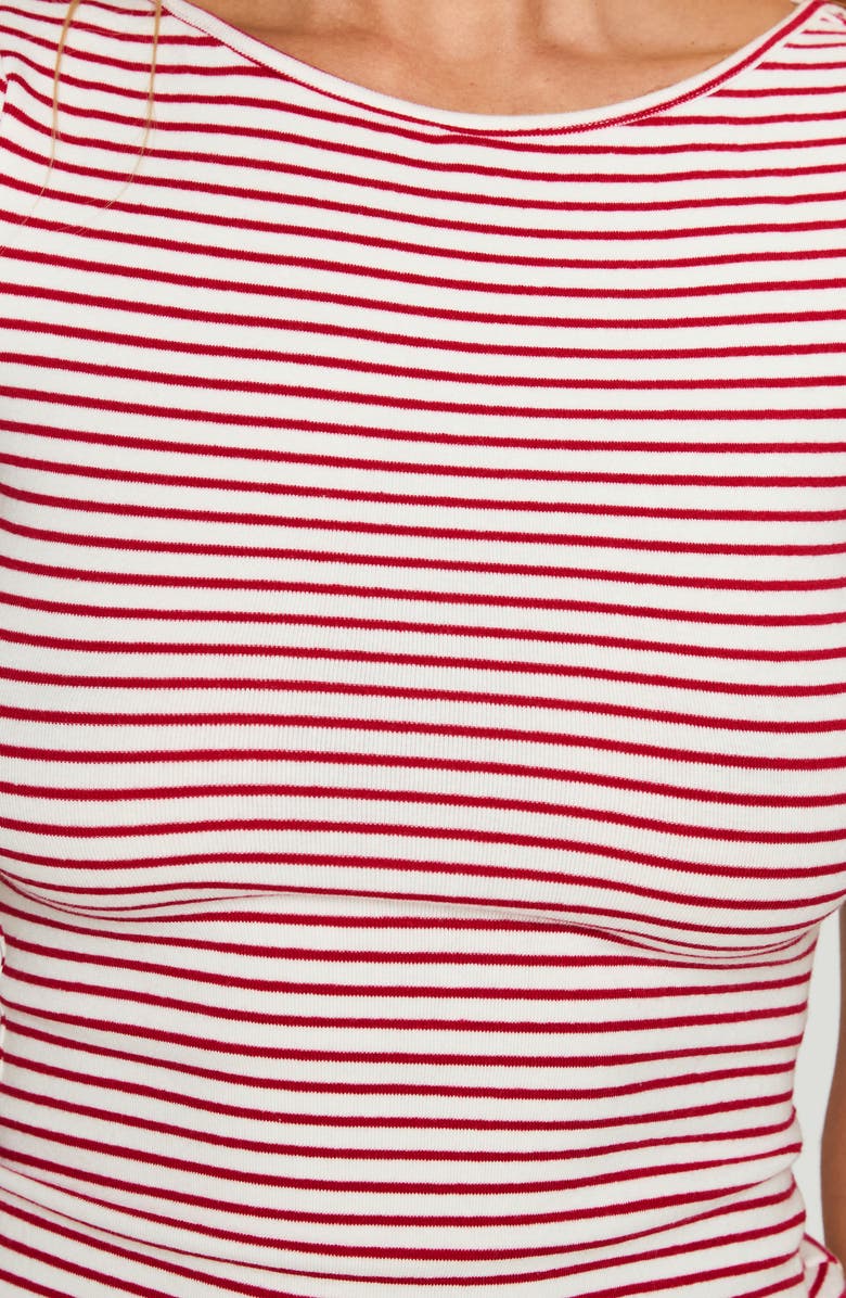 Princess Polly Drives Me Crazy Backless Top, Alternate, color, Red Stripe