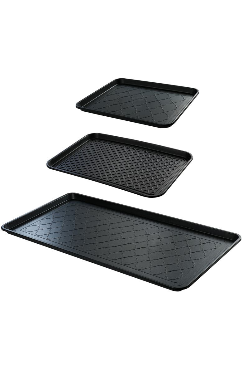 All Weather Boot Tray Set, Main, color, Black