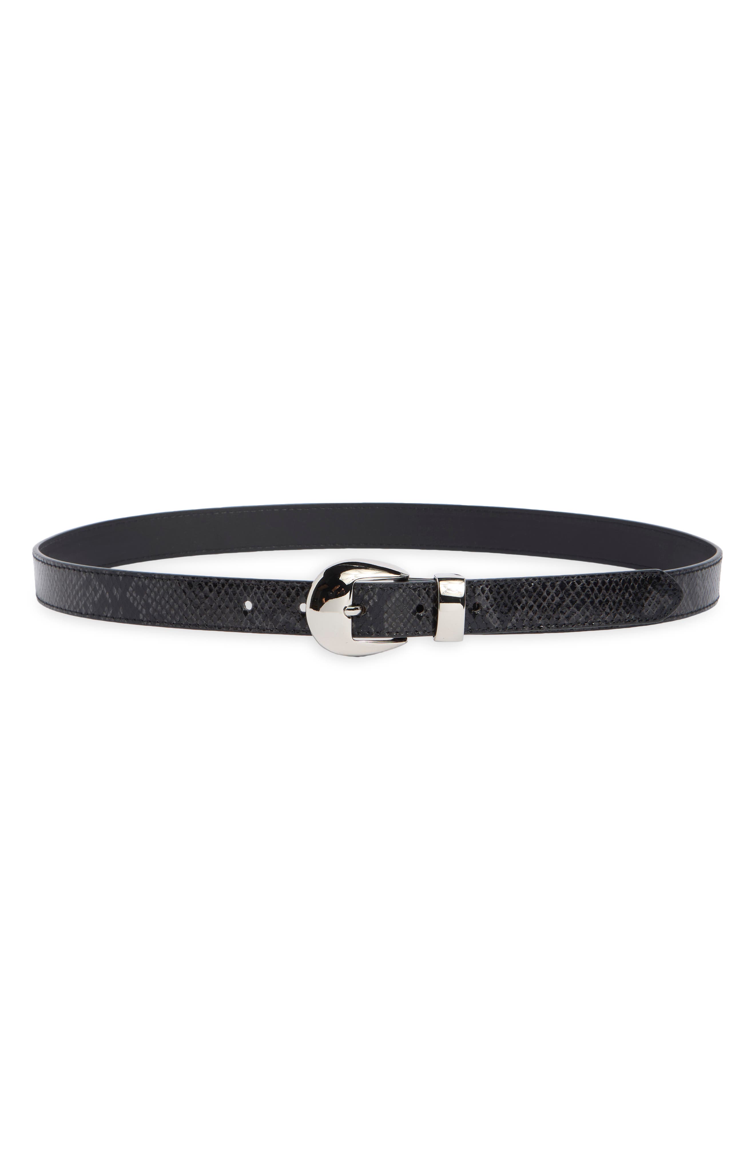 Snakeskin Embossed Belt