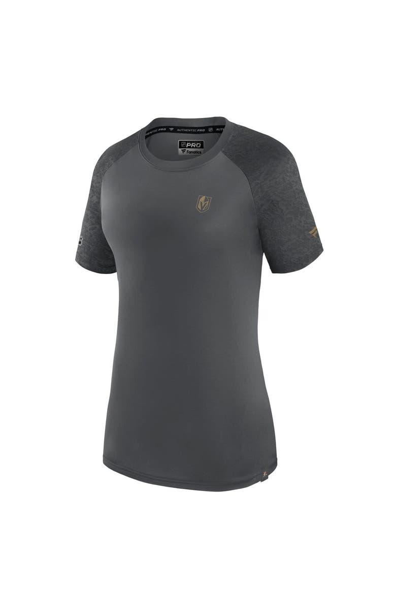 FANATICS Women's Fanatics Branded Gray Vegas Golden Knights Authentic Pro Tech T-Shirt, Alternate, color, Charcoal
