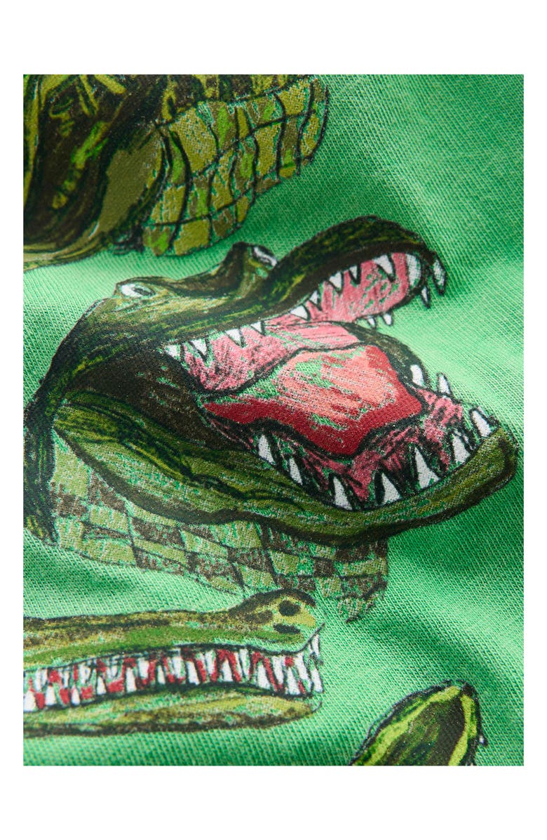 Mini Boden Kids' Educational Alligator Graphic Cotton T-Shirt, Alternate, color, Aloe Green Crocs