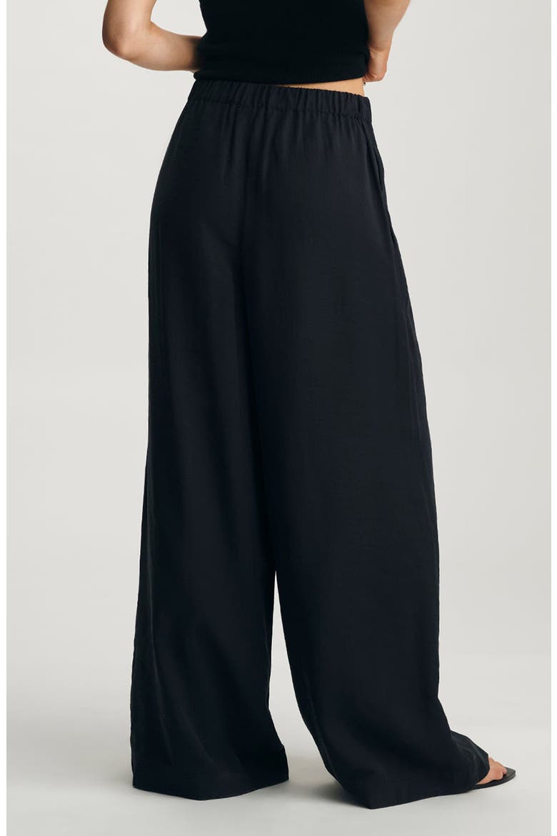 Pull-On Wide Leg Pants, Alternate, color, BLACK