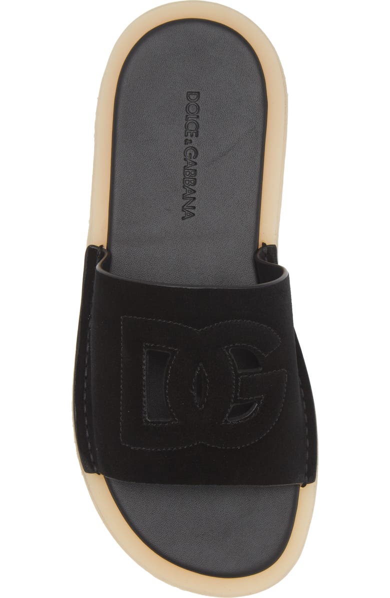 Dolce&Gabbana Crosta Slide Sandal, Alternate, color, Black