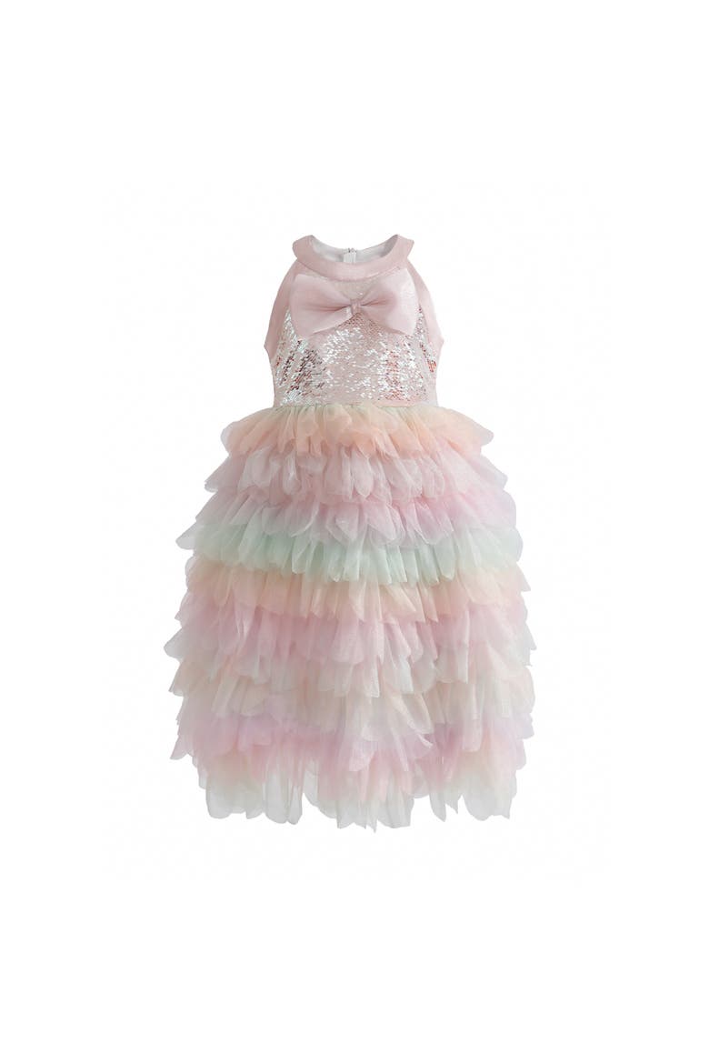 Sylvette Sequin Tulle Dress, Main, color, Pink