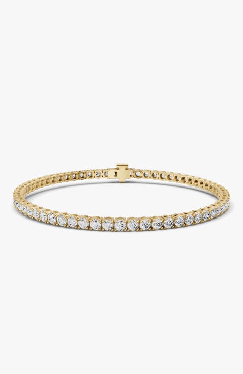 14K Gold Lab Diamonds 8 Carats Tennis Bracelet