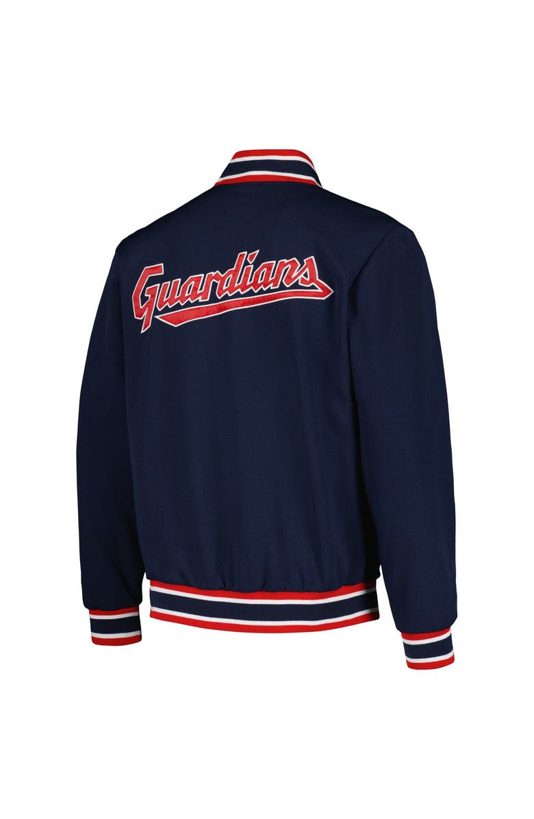 STARTER Men's Starter Navy Cleveland Guardians Secret Weapon Full-Snap Jacket, Alternate, color, 