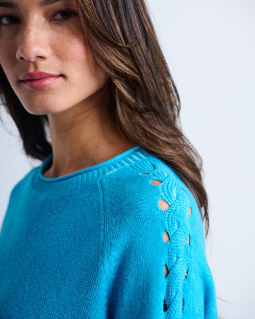 Lisa Todd Neon Lights Cotton Sweater In Blue