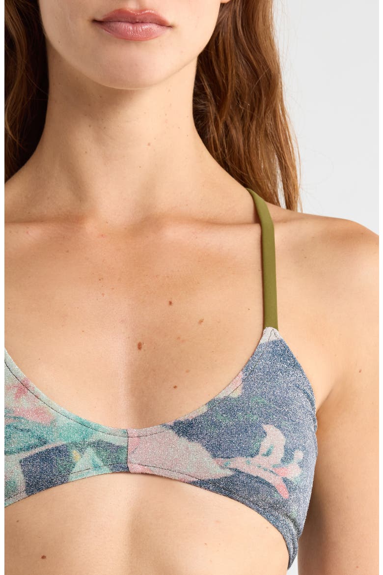 Misty Metallic Bikini Top, Alternate, color, FLOWER RIOT