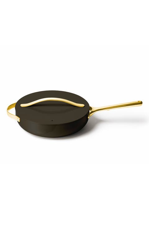 Nontoxic Ceramic Nonstick Sauté Pan with Lid