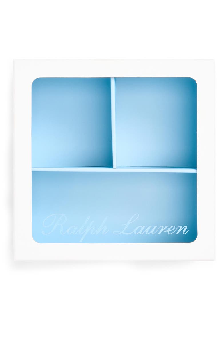 Ralph Lauren Polo Bear Cotton Footie, Bib & Hat Gift Set, Alternate, color, 