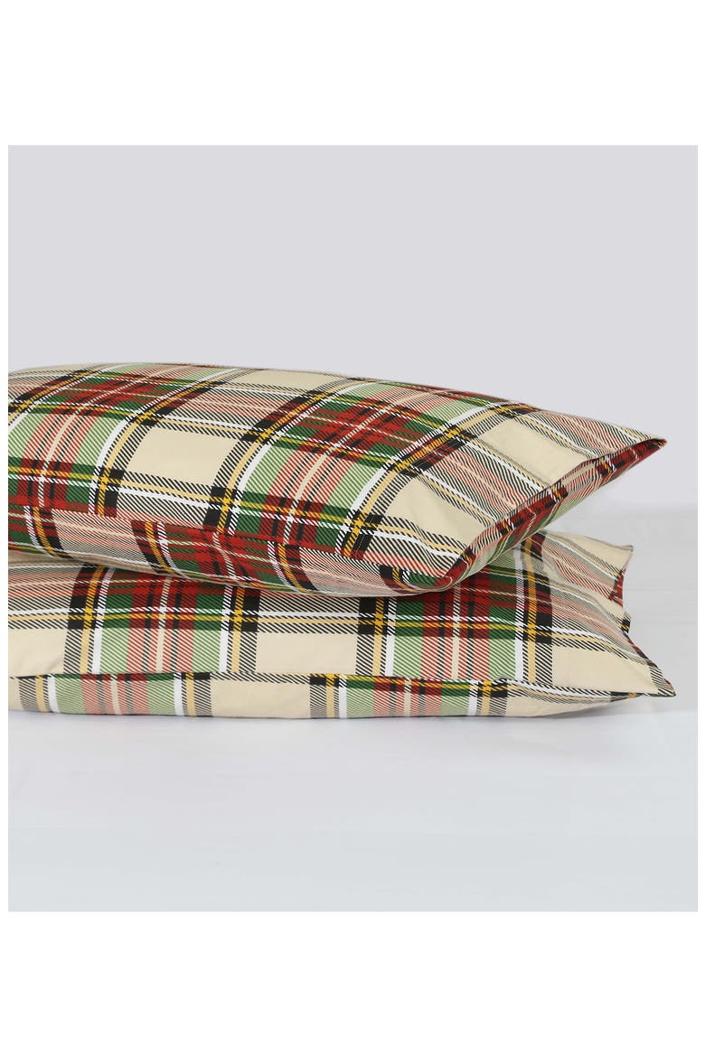 Charleston Cotton Flannel Sheet Set, Alternate, color, CREAM PLAID