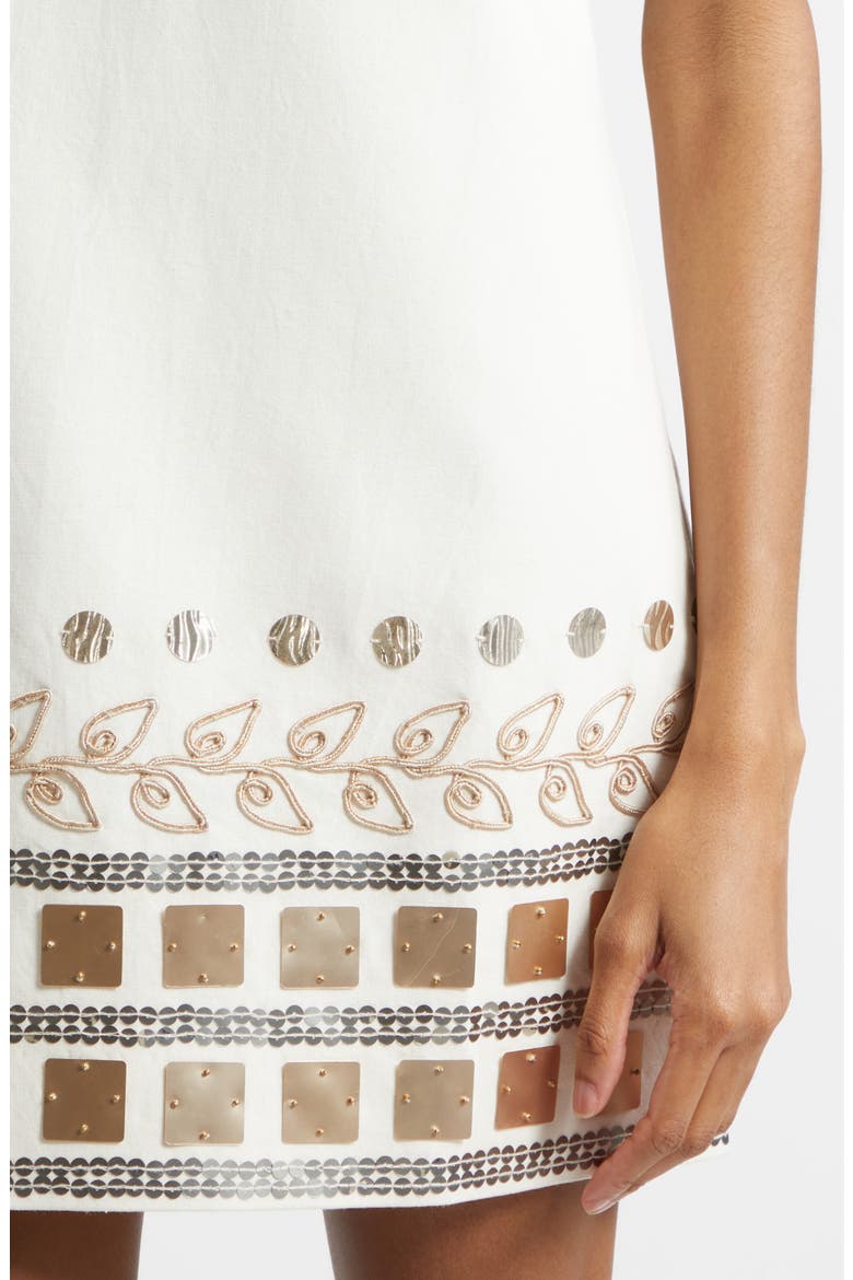 Tabitha Embellished Sheath Dress, Alternate, color, IVORY