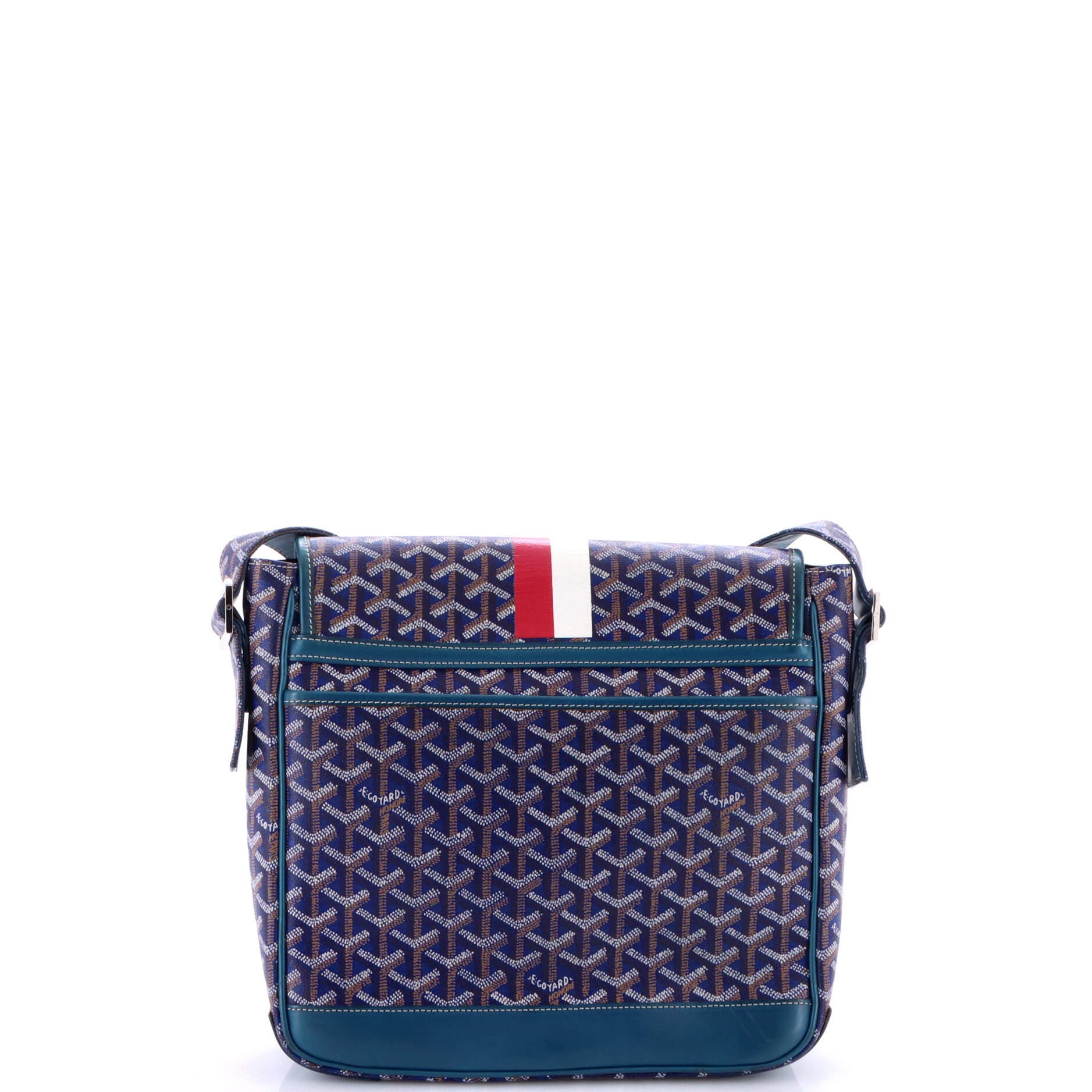 Pre-Owned Goyard Grand Bleu Messenger Bag Printed Coated Canvas MM, Alternate, color, 