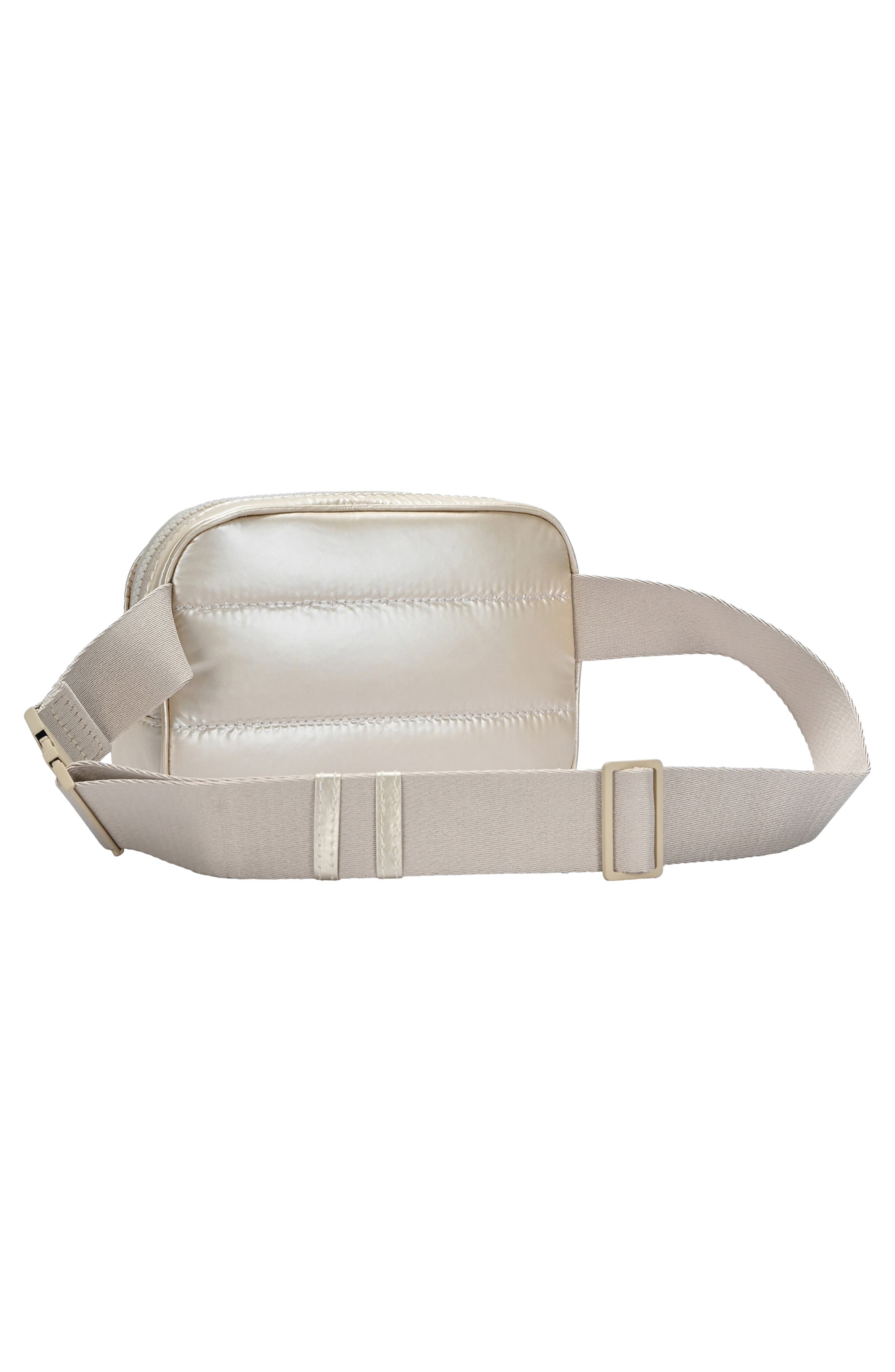 Nylon Puffy Belt Bag, Alternate, color, CREAM