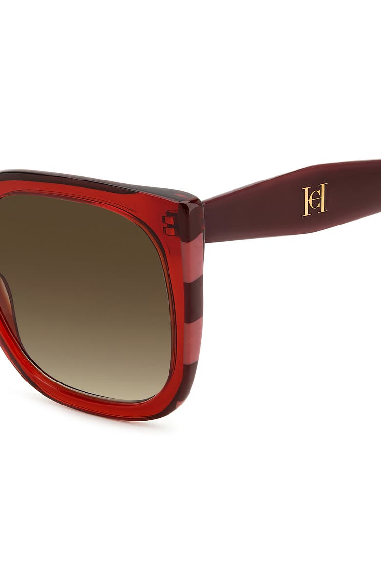 Carolina Herrera 54mm Square Sunglasses, Alternate, color, Burgundy Red