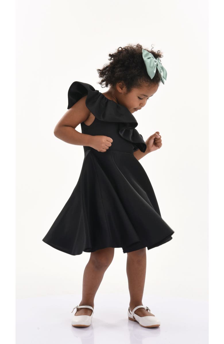 Tulleen Riviera Off Shoulder Ruffle Dress, Alternate, color, Black