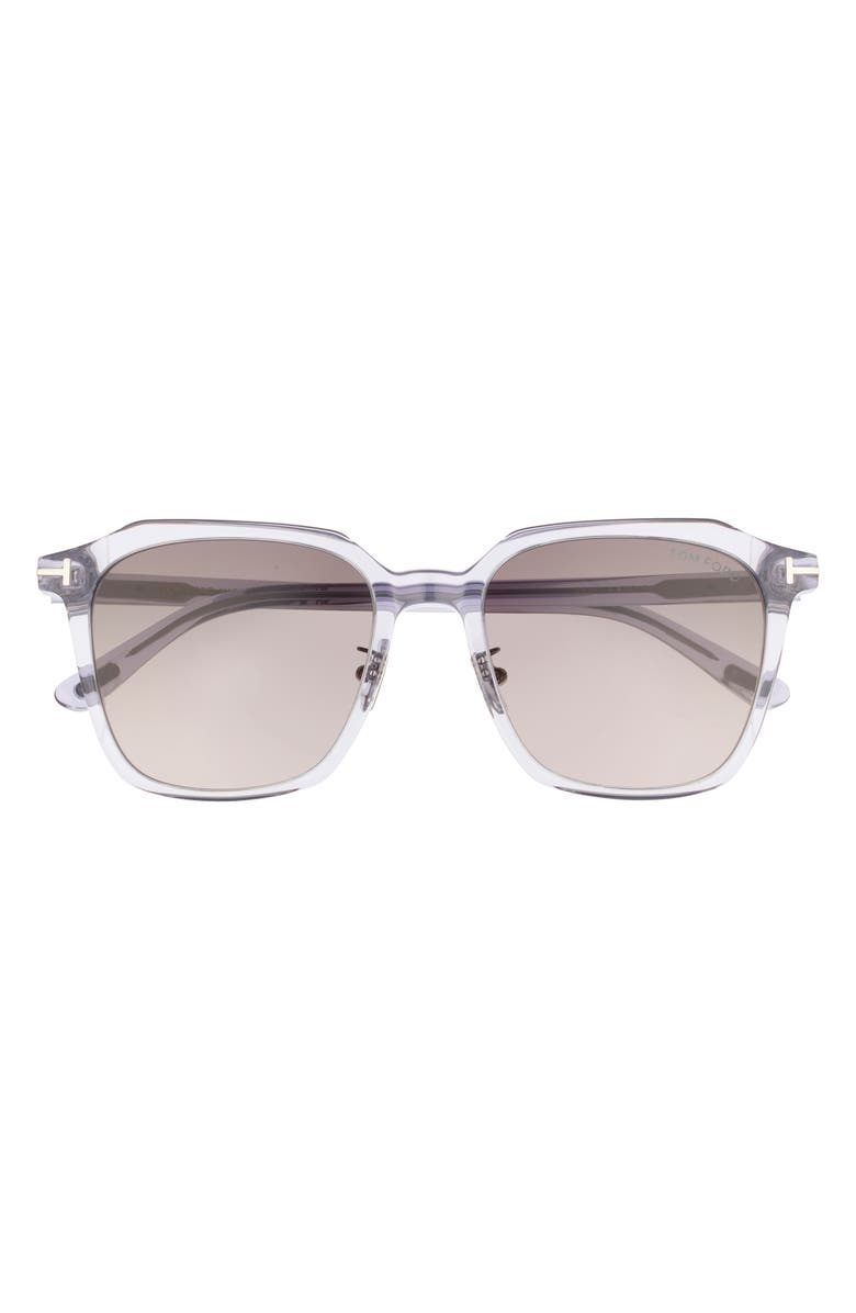 TOM FORD 53mm Square Sunglasses, Main, color, Grey/ Other / Gradient Smoke