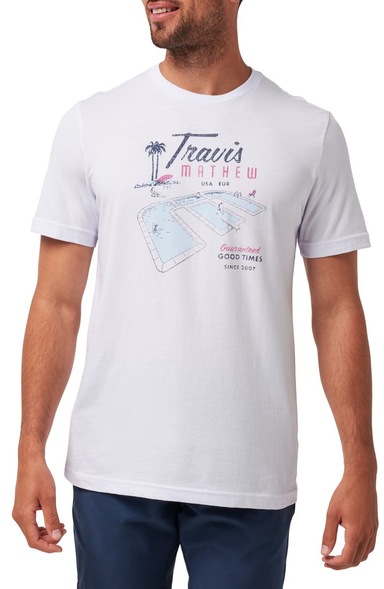 TravisMathew On Vacation Graphic T-Shirt, Main, color, White