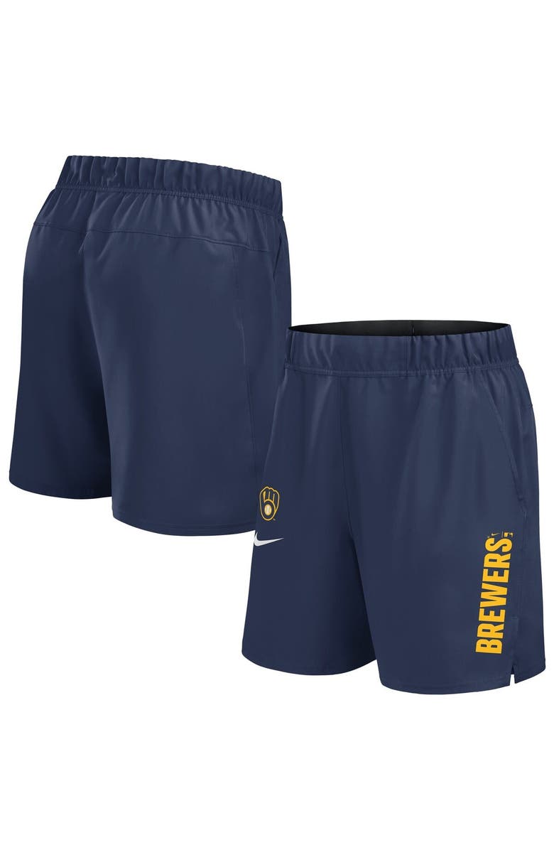 Nike Men's Nike Navy Milwaukee Brewers Woven Victory Performance Shorts, Alternate, color, Navy