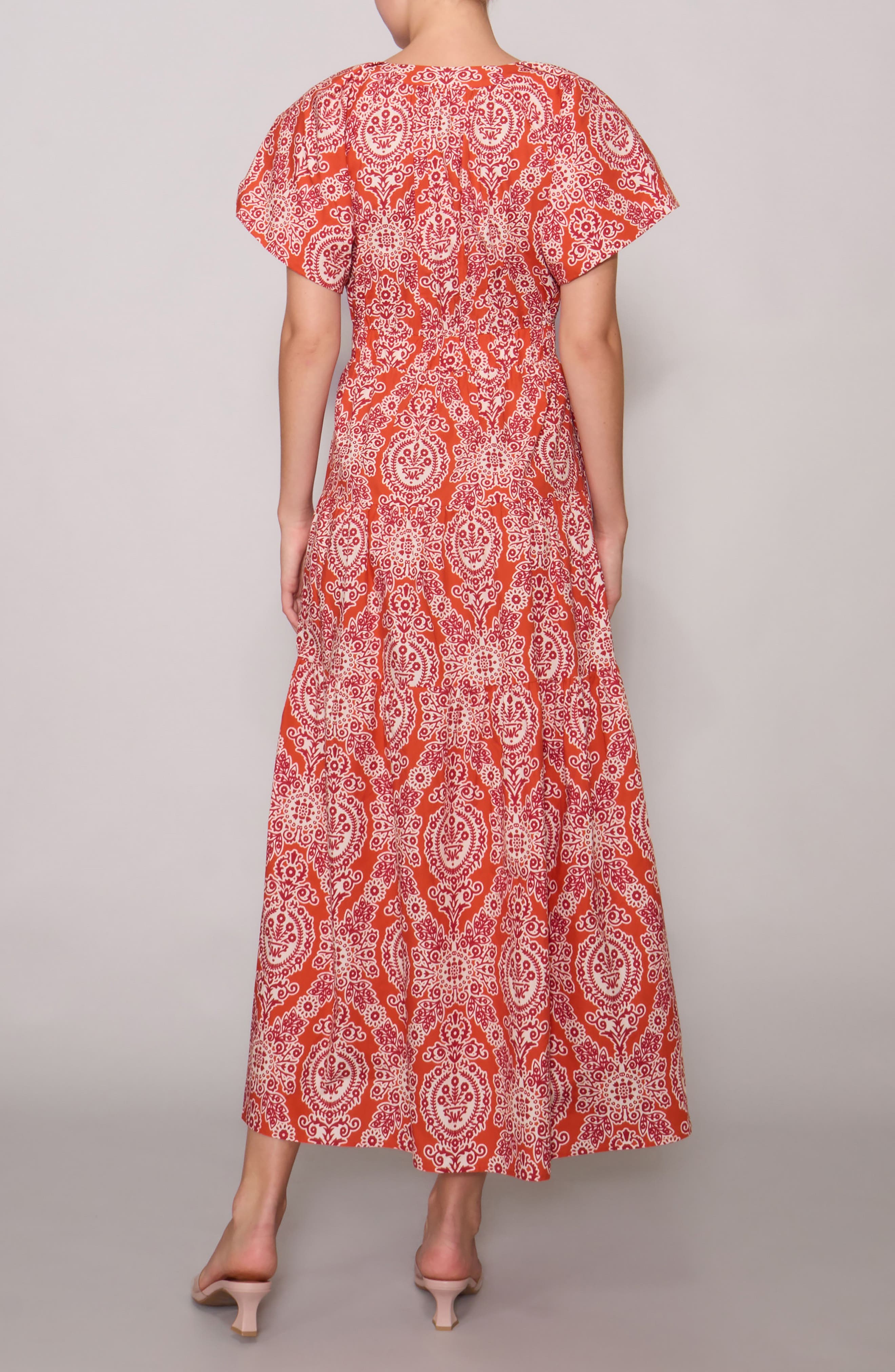 Floral Puff Sleeve Tiered Maxi Dress - image 2