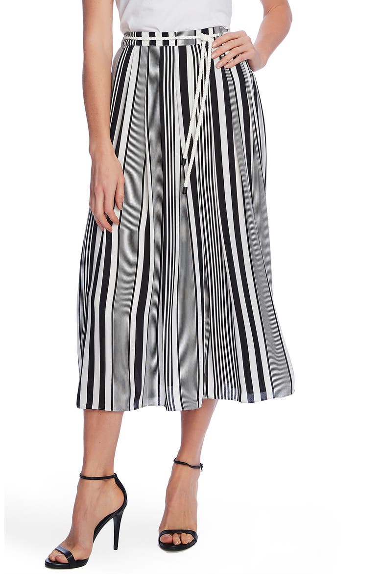 Variegated Stripe Rope Midi Skirt, Main, color, RICH BLACK