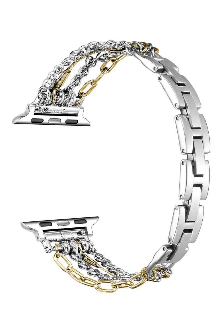 Luca Mixed Metal Chain Watchband, Alternate, color, SILVER/ GOLD