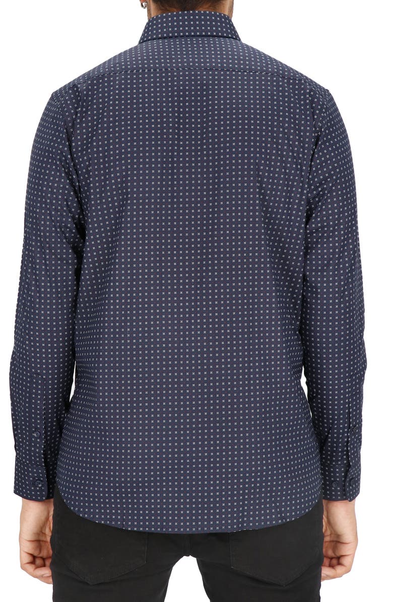 Scotch & Soda Dot Print Modern Fit Dress Shirt, Alternate, color, 