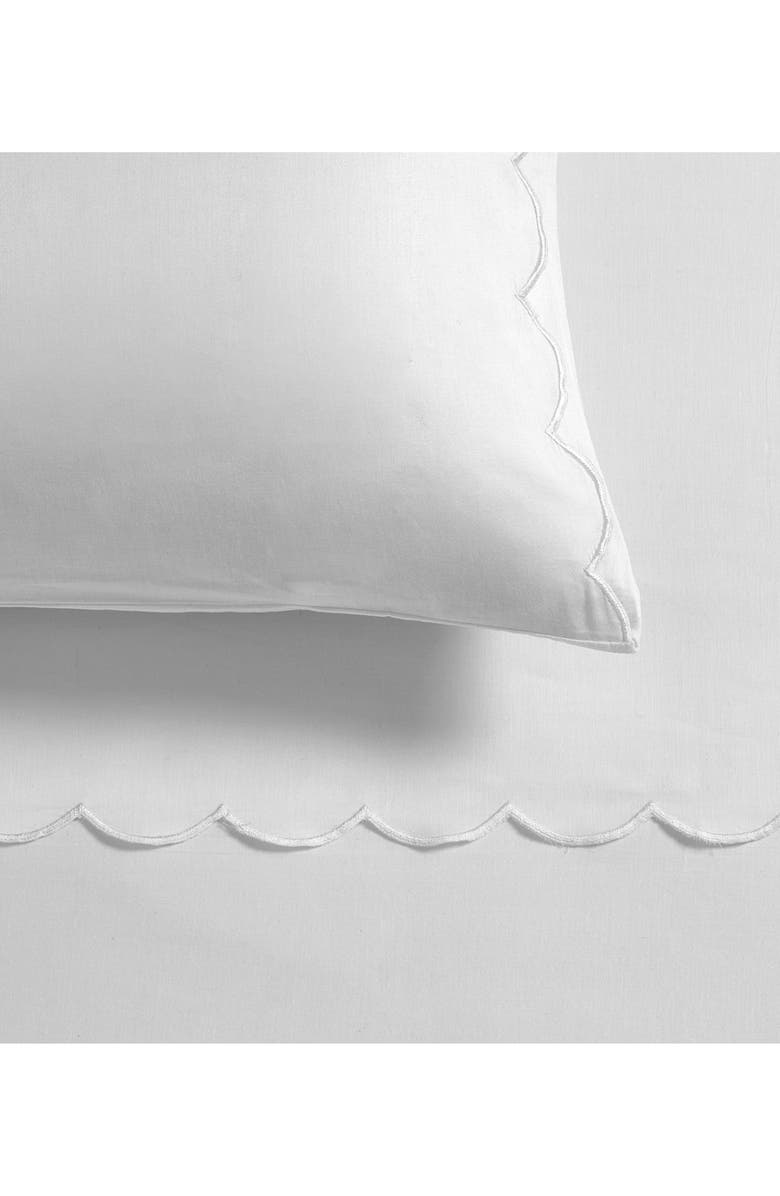 Peri Home Scallop Cotton Sheet Set, Alternate, color, White
