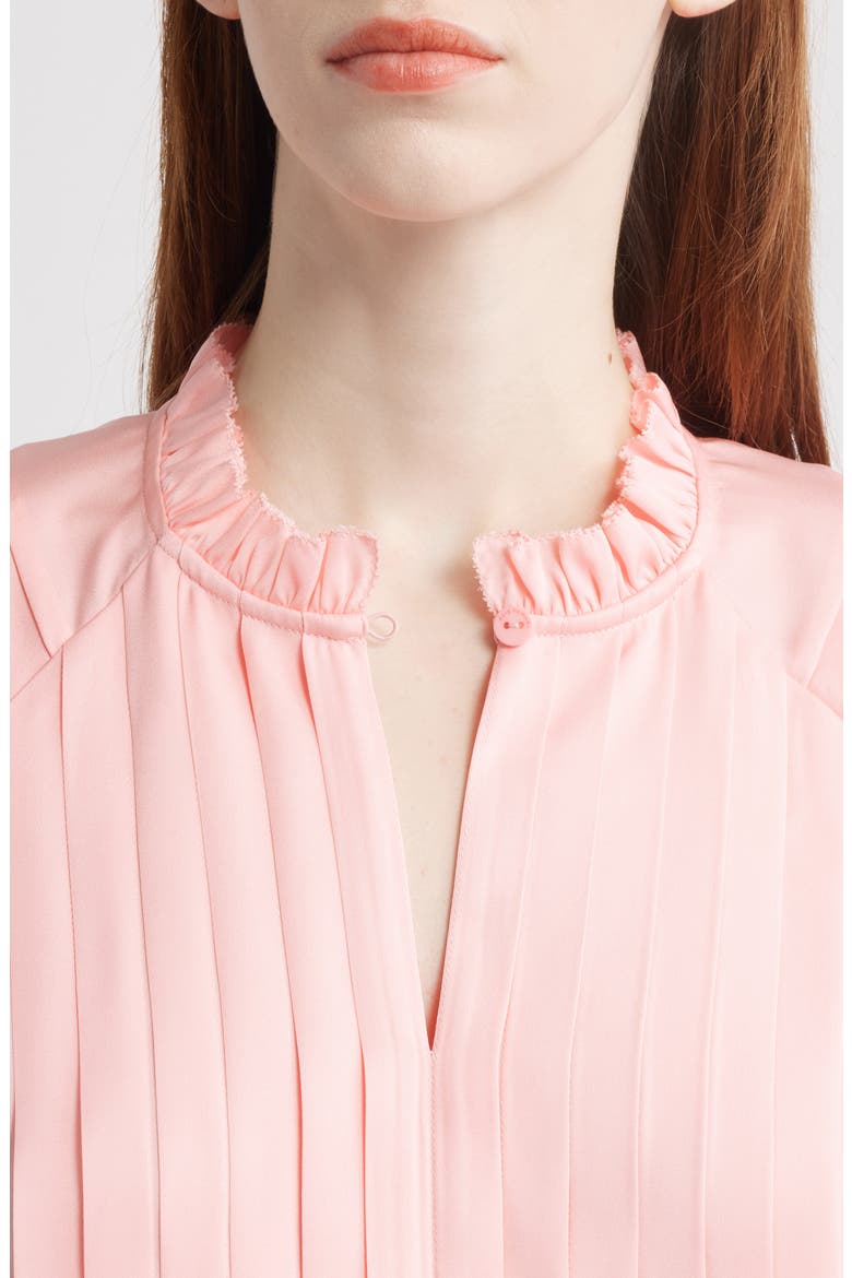 The Zion Stretch Silk Pleated Blouse, Alternate, color, PINK SKY