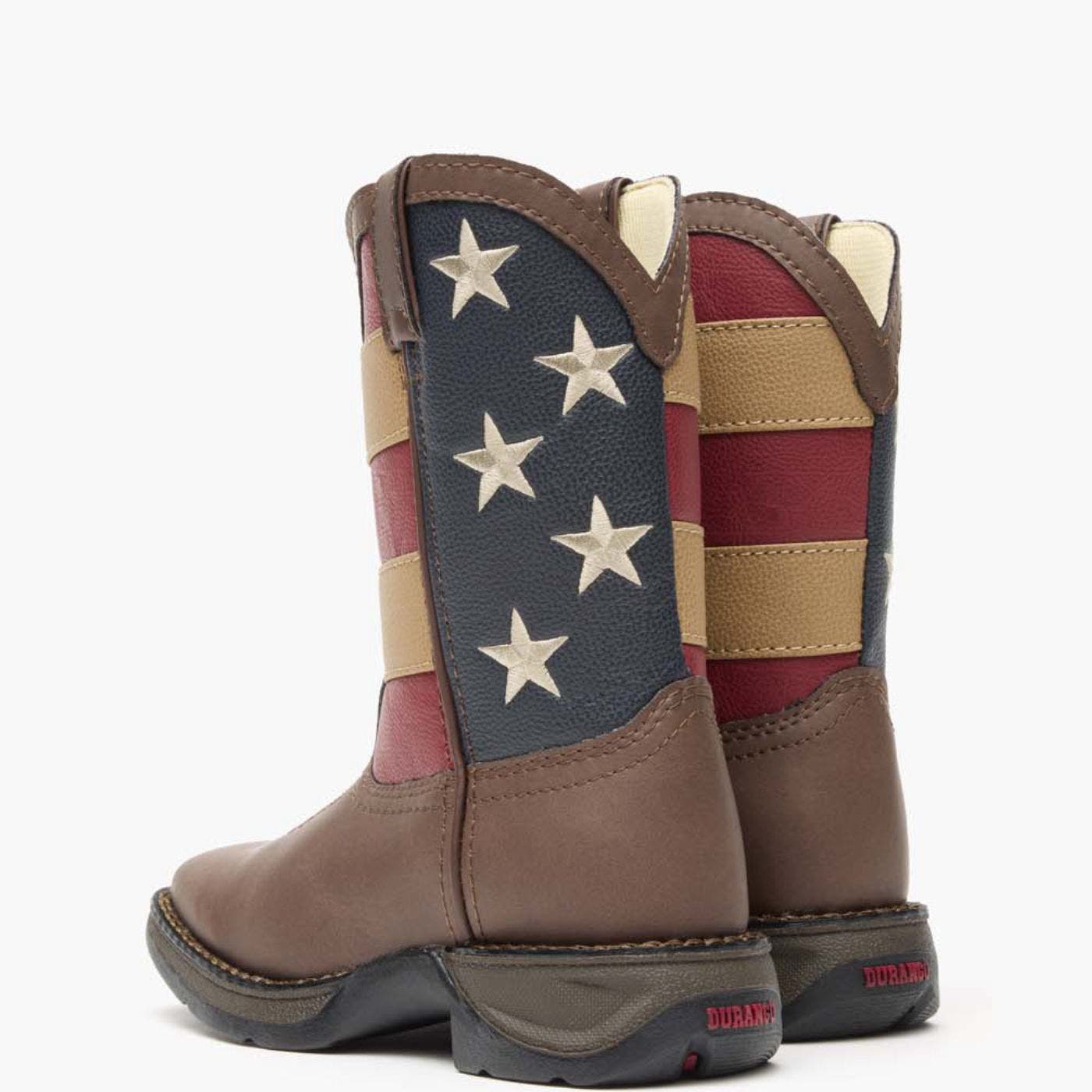 DURANGO Lil' Rebelby Kid's Patriotic Western Boot, Alternate, color, Brown And Union Flag
