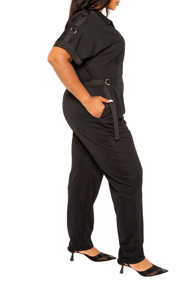 BUXOM COUTURE Buckle Detail Jumpsuit, Alternate, color,