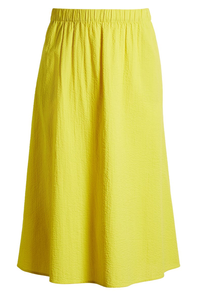 Organic Cotton A-Line Skirt, Alternate, color, SUNBEAM
