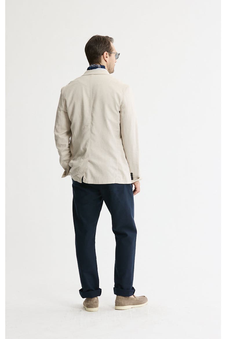 Linen Blend Blazer, Alternate, color, Stone