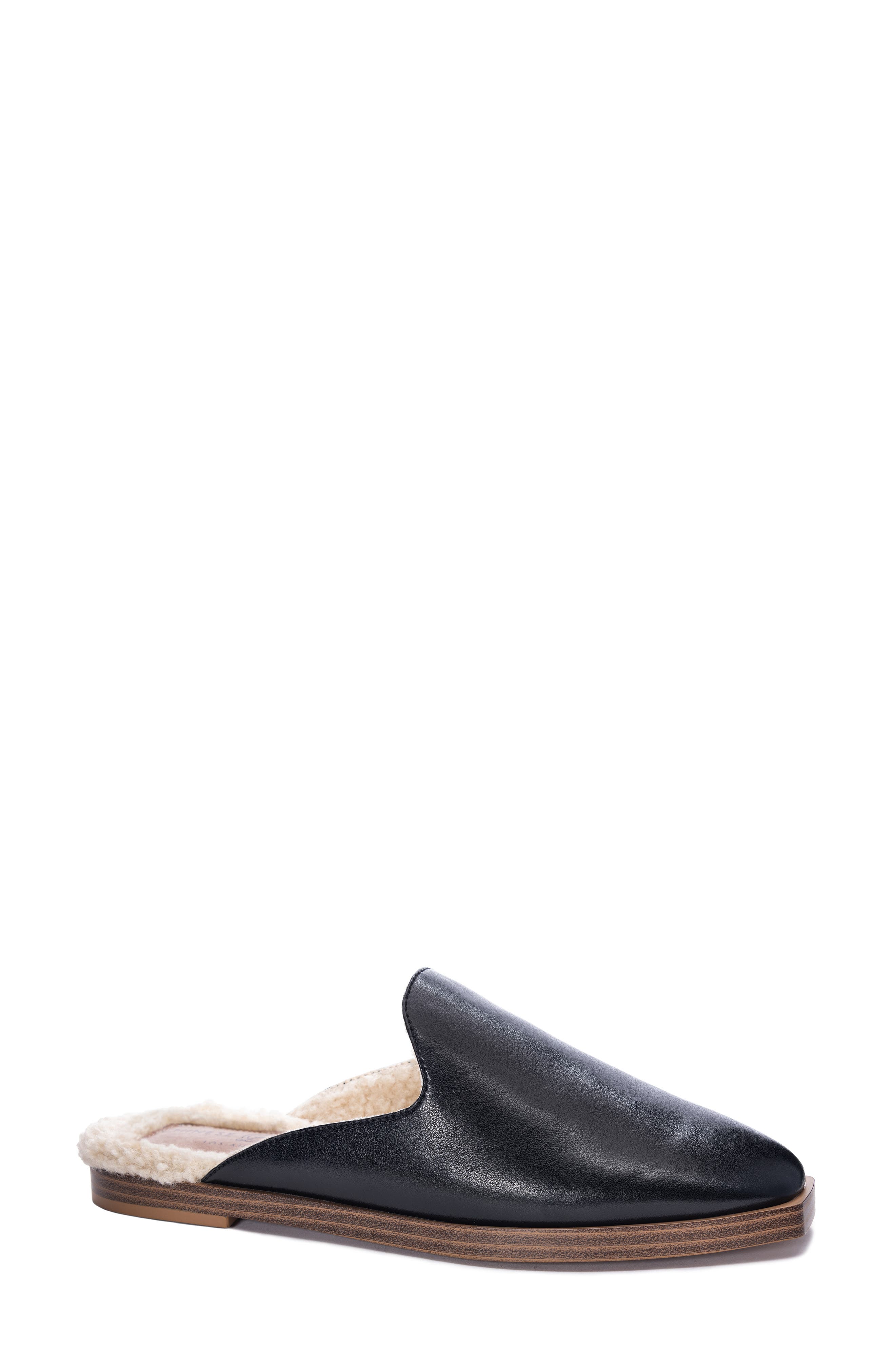 Domino Mule, Main, color, BLACK FAUX LEATHER