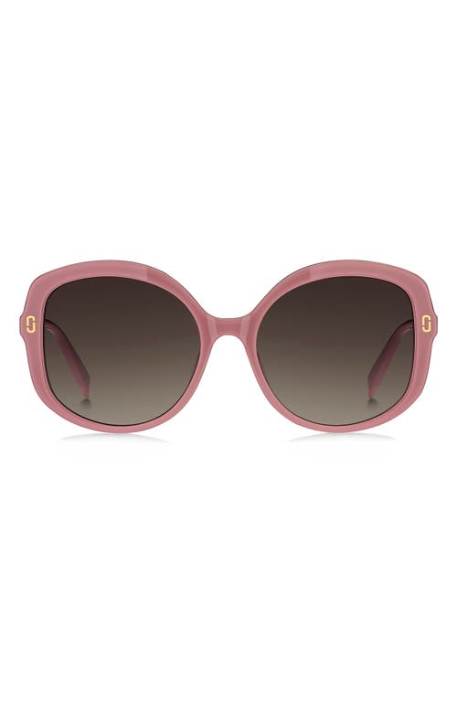 Marc Jacobs 56mm Gradient Round Sunglasses In Pink