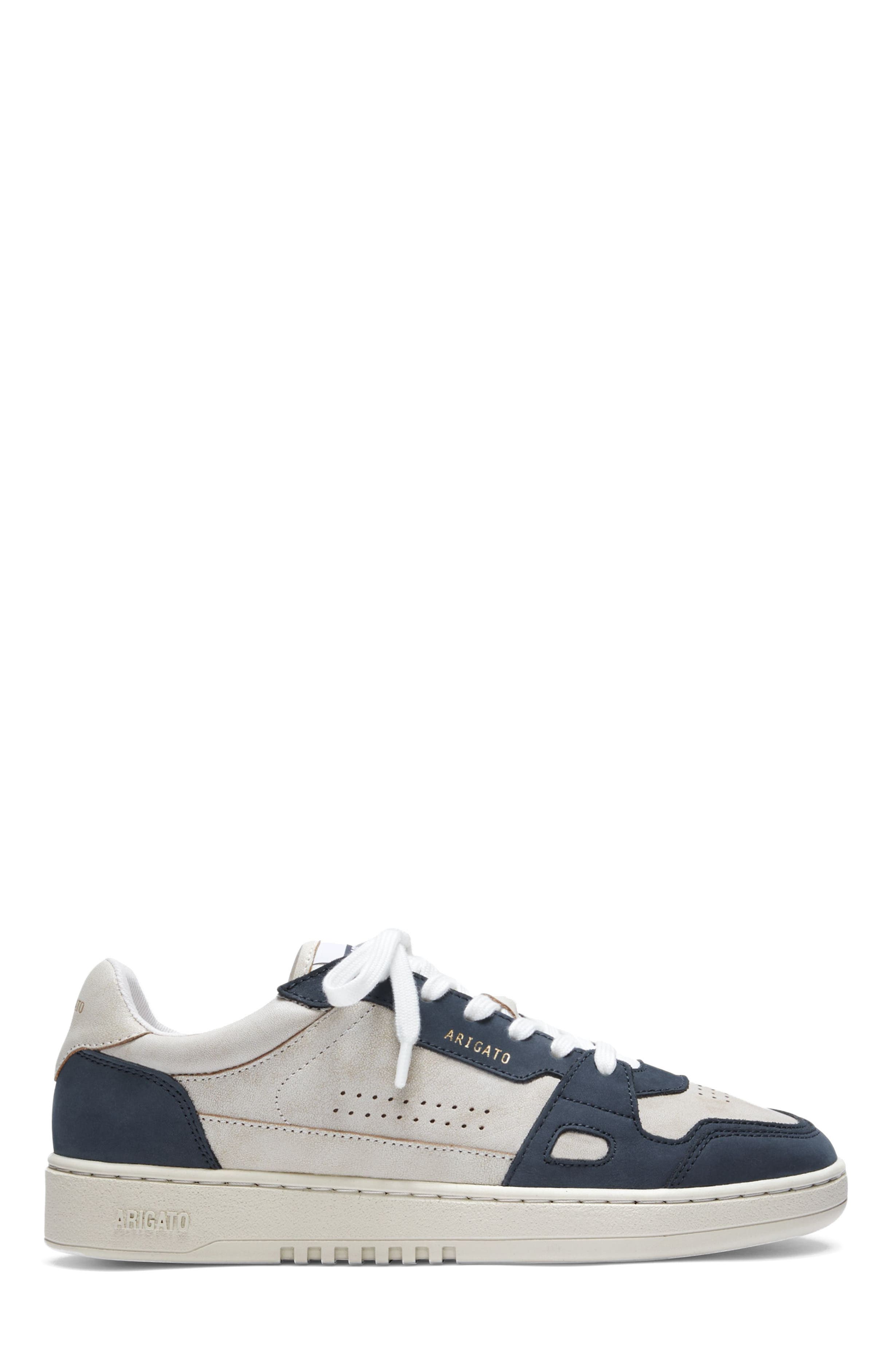 Axel Arigato Dice Lo Cracked Leather Sneaker, Alternate, color, Beige/Blue
