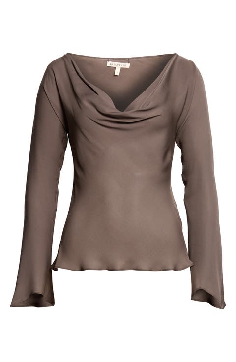Wilka Cowl Neck Silk Georgette Top