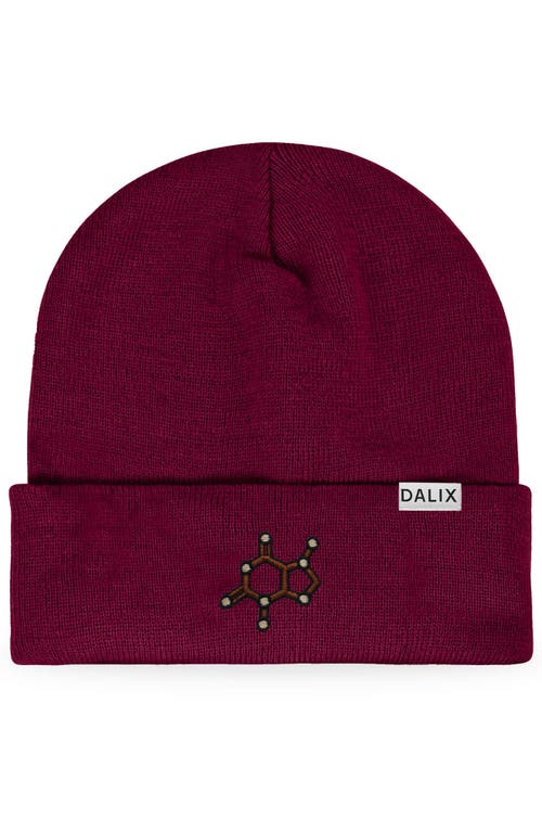 Dalix Molecule Beanie In Maroon