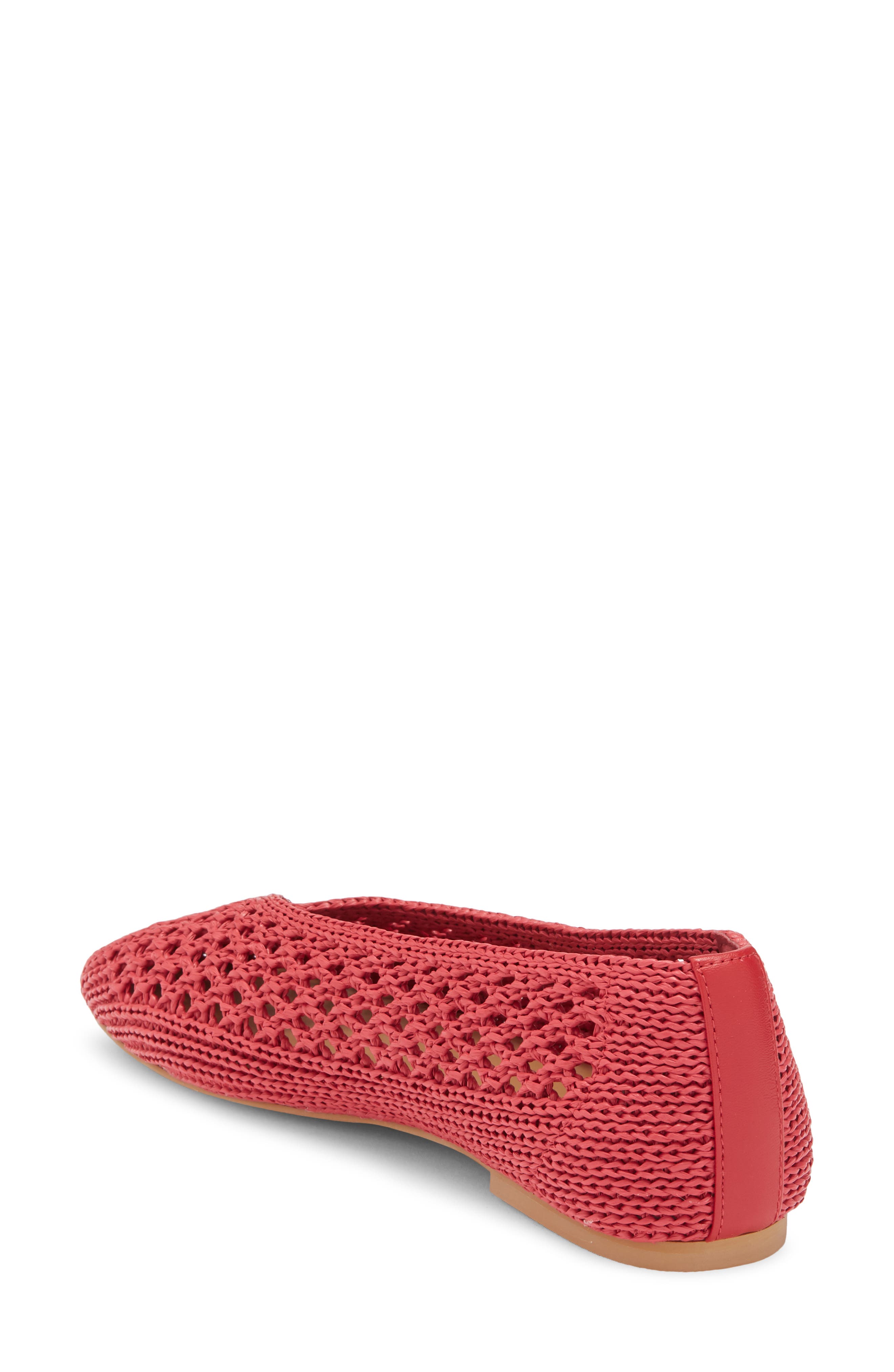 NORDSTROM RACK Monroe Weave Flat, Alternate, color, Red Rose