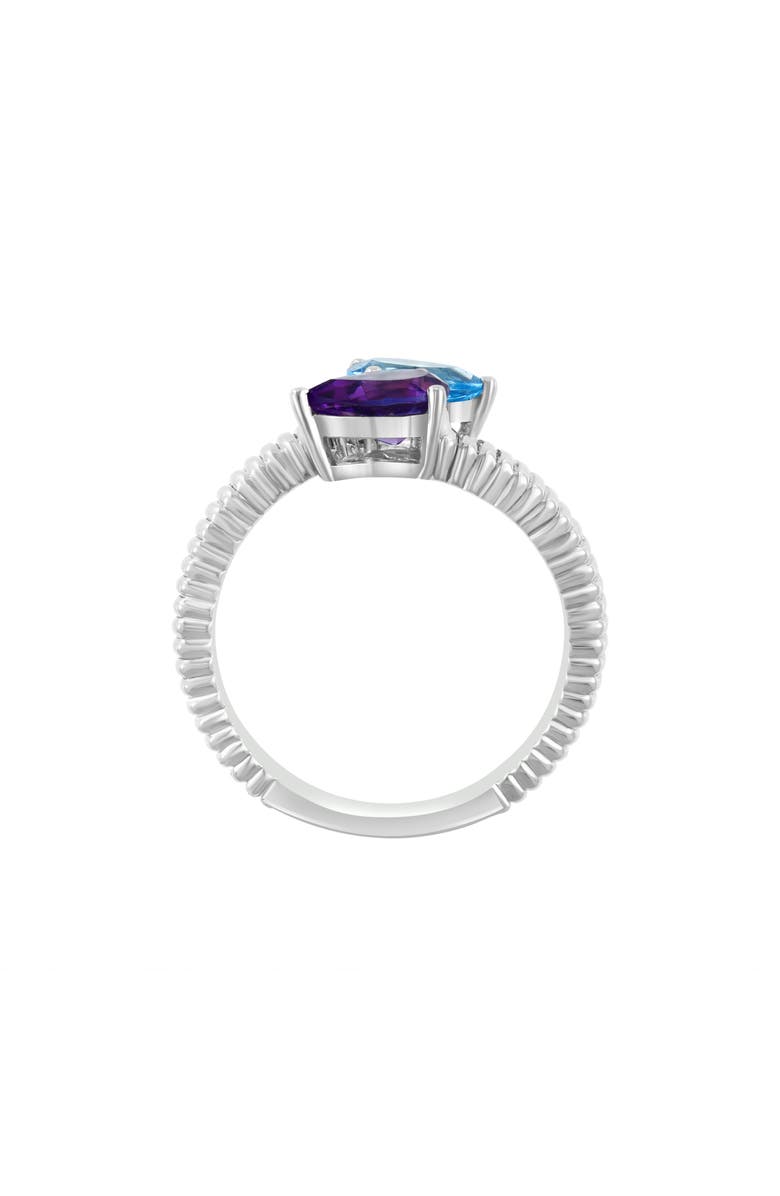 EFFY Sterling Silver Amethyst & Blue Topaz Bypass Ring, Alternate, color, Silver