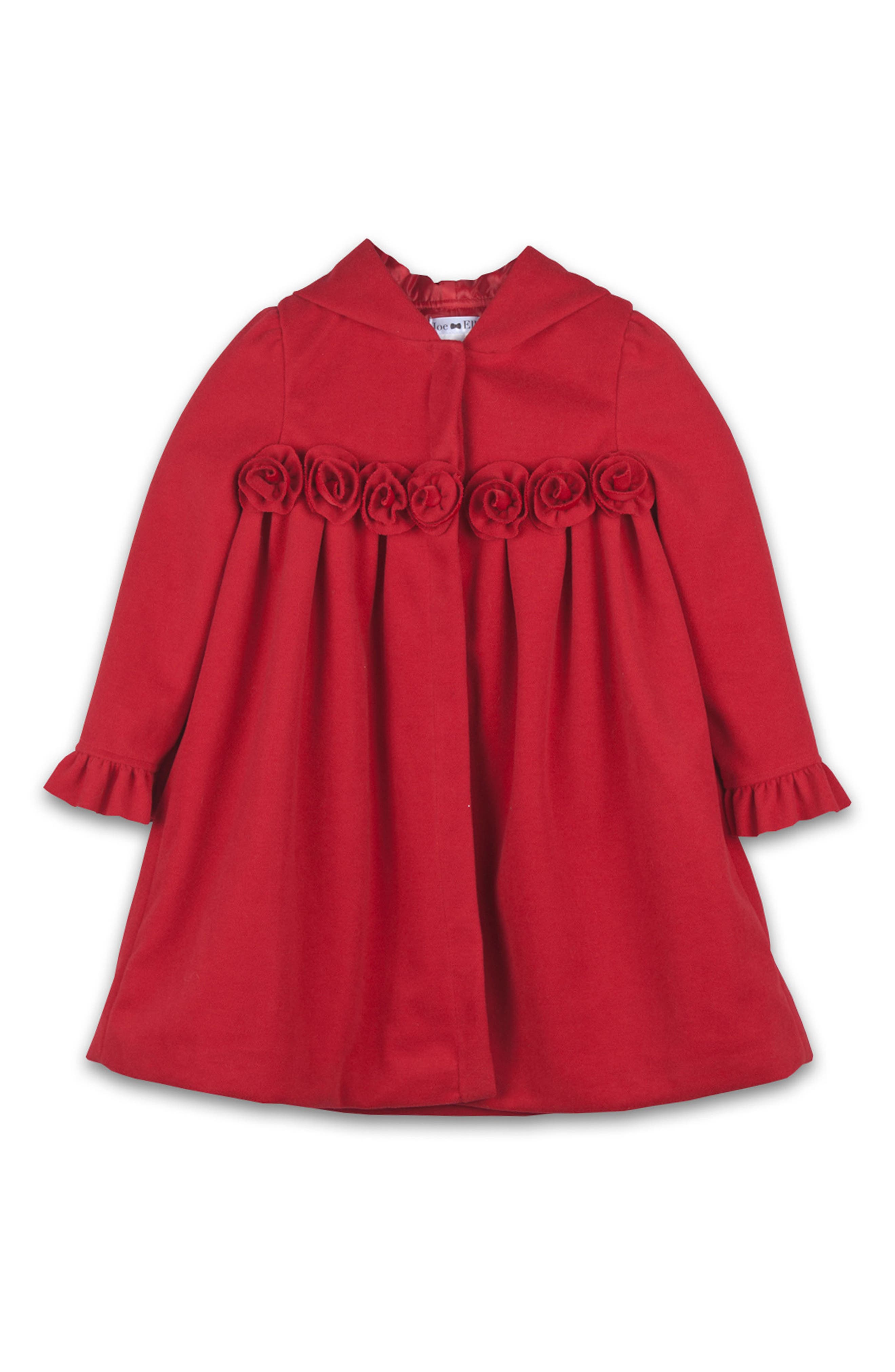 Kids' Rosette Hooded Coat