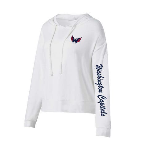 Women's Concepts Sport White Washington Capitals Accord Hacci Long Sleeve Hoodie T-Shirt