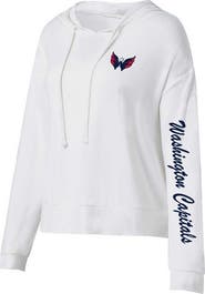 CONCEPTS SPORT Women's Concepts Sport White Washington Capitals Accord Hacci Long Sleeve Hoodie T-Shirt