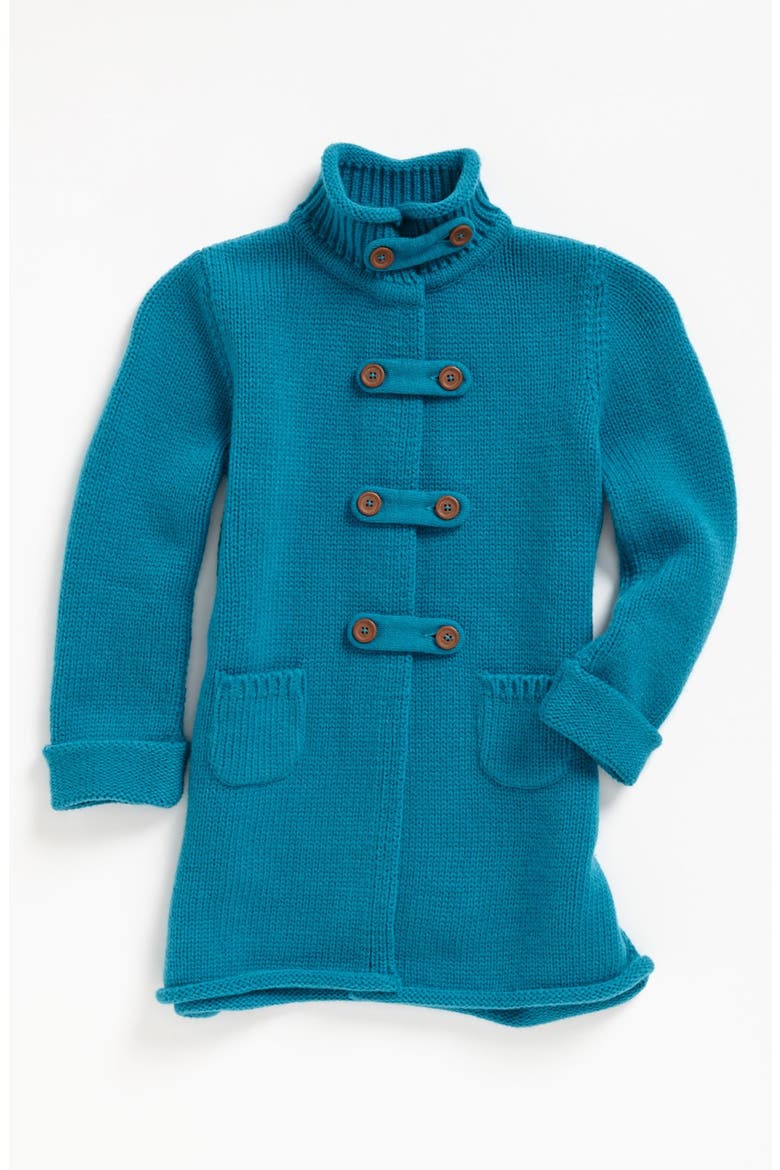 'Cory' Wool Blend Sweater Coat, Main, color, BLUE- CARIBBEAN