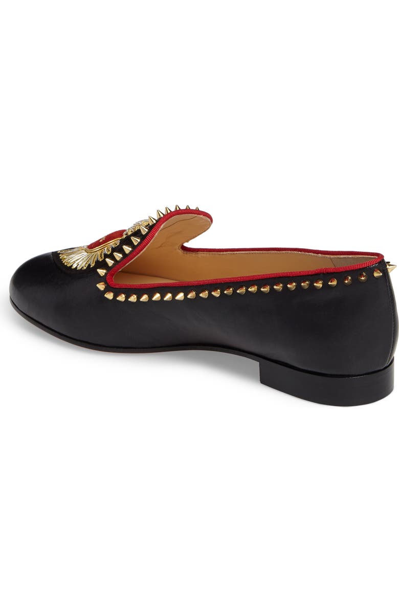 Christian Louboutin Mi Corazon Smoking Flat, Alternate, color,