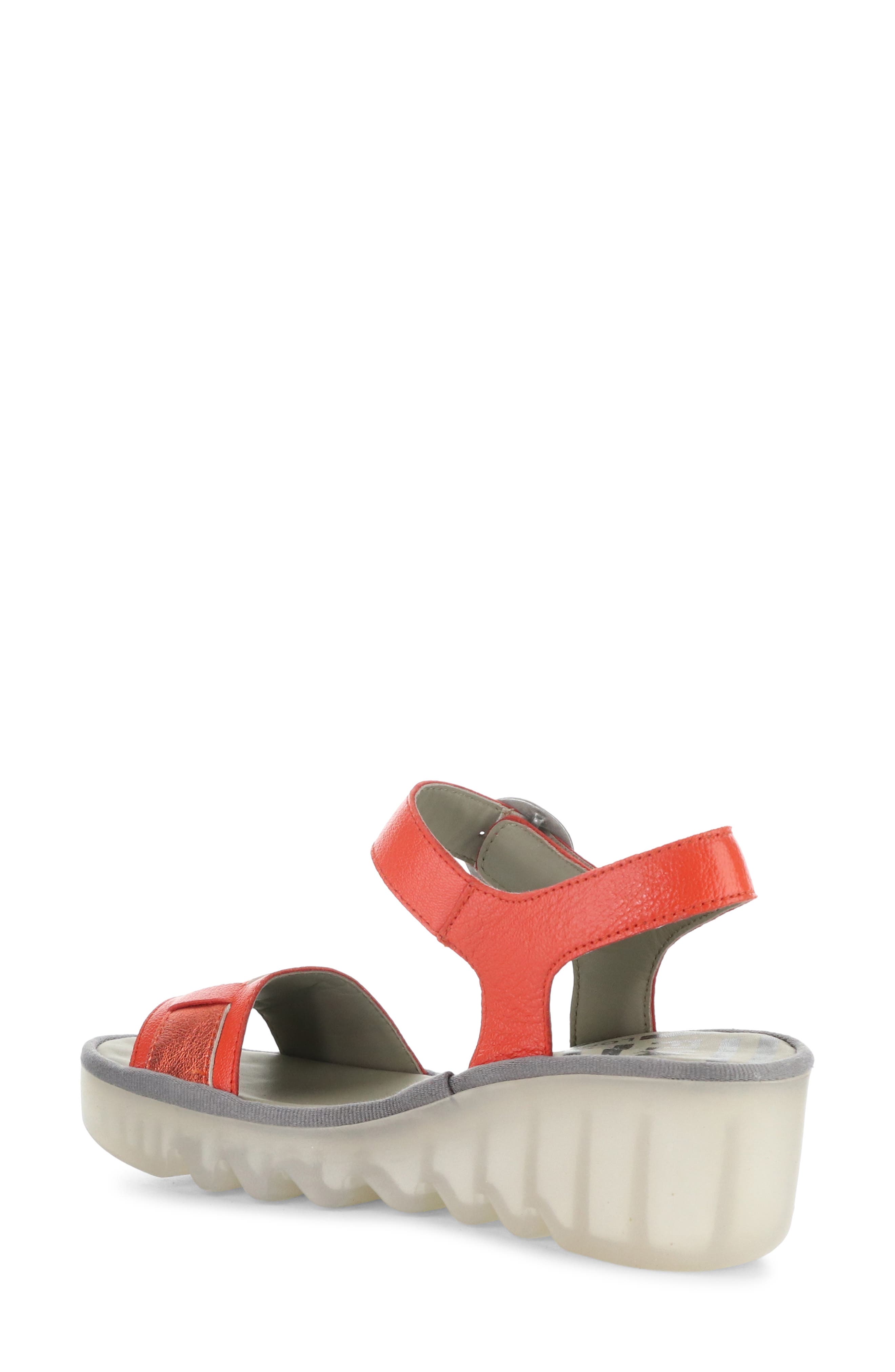Beik Ankle Strap Platform Wedge Sandal, Alternate, color, 002 RED