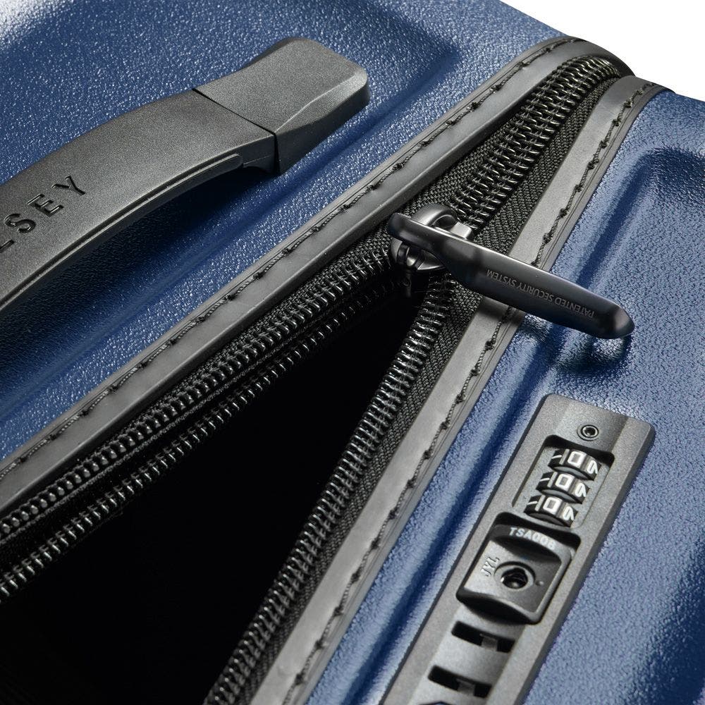 Delsey Paris Turenne 2.0 Large Checked Trunk Spinner Luggage, Alternate, color, Night Blue