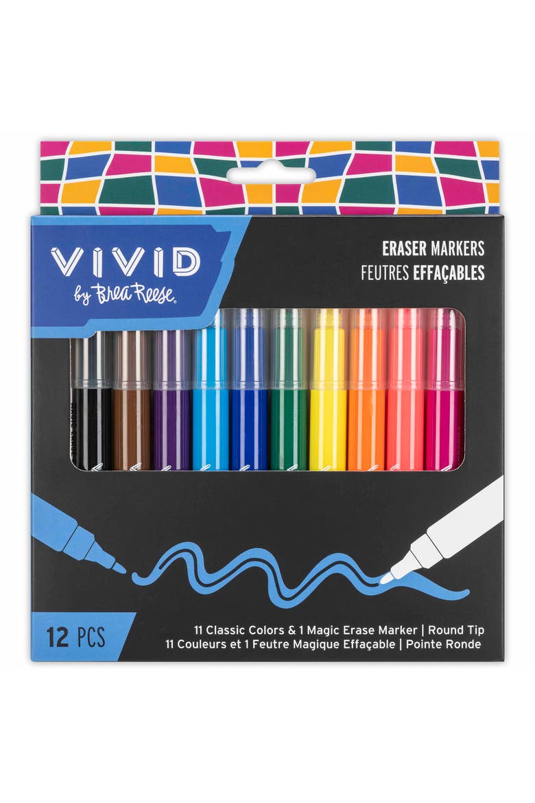 Eraser Markers, 11 Classic Ink Colors & 1 Erase Marker, Main, color, Multicolored